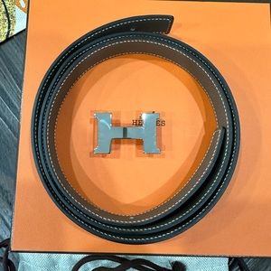 Hermes Constance belt buckle & Reversible leather strap 32 mm